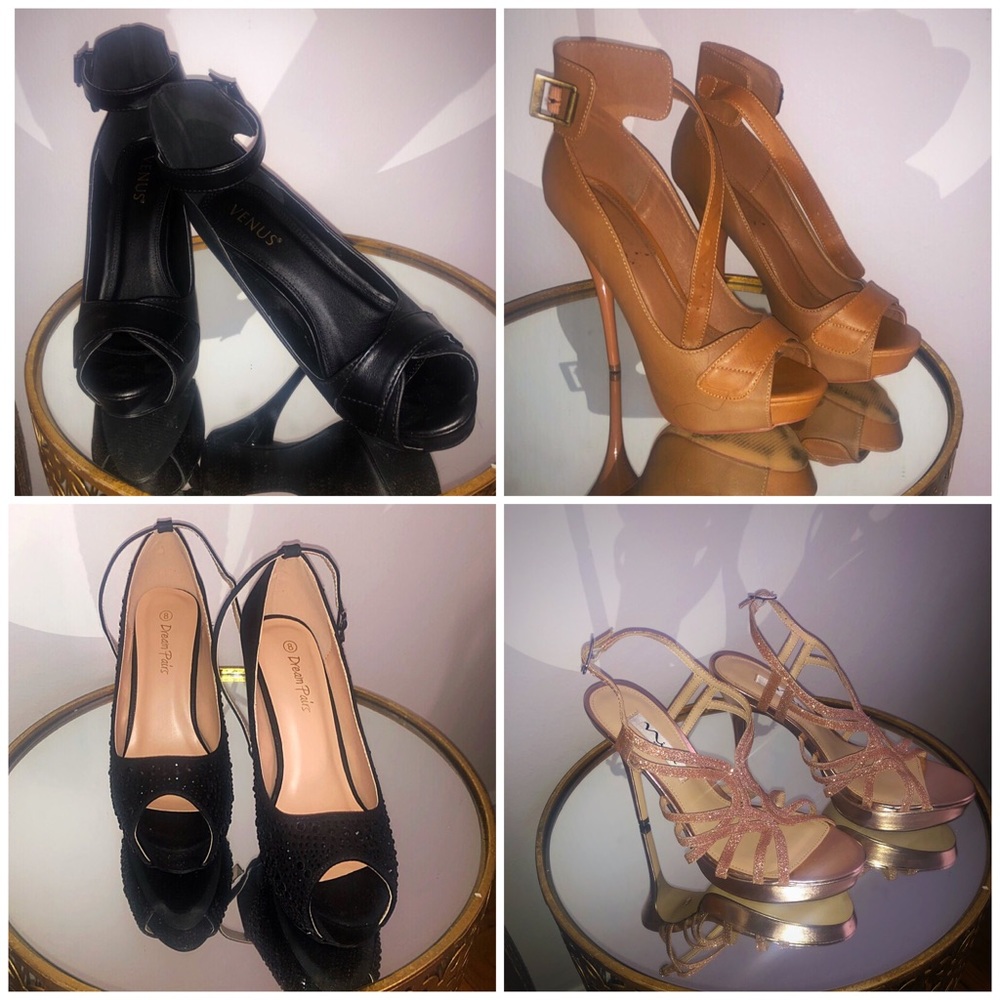 4 Pairs of platform Shoes